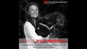 Juliette Roux avec son chien Charlie - TEDx 2019