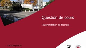 FIA2020QThKW: Question de cours, interprétation de formule