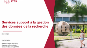 Présentation des services support à la gestion des données de recherche à Centrale Lyon