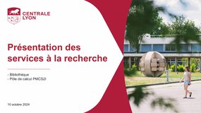 Présentation services à la recherche Bibliothèque/Pôle de calcul