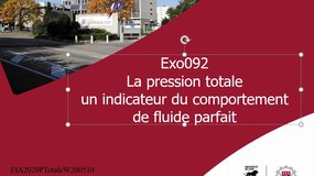 FIAExo092: Pression totale un indicateur du comportement de fluide parfait